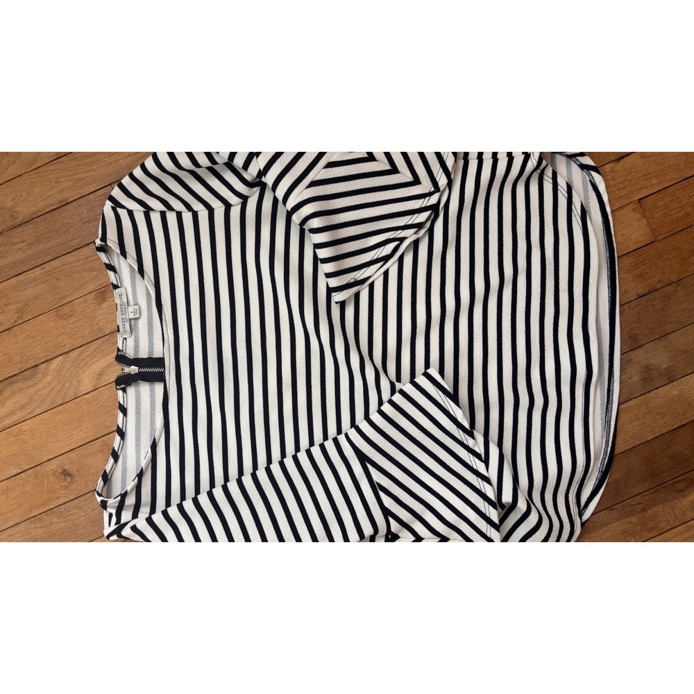 L Top Green Envelope Rayon Stripe Navy White Size L Business Cruise Stitch Fix